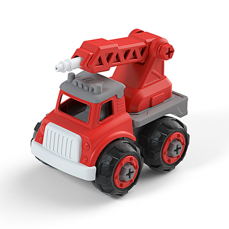 Wholesale Disassembly and Assembly Fire Truck DIY Children's Puzzle Early Education Water Spray Model Toy